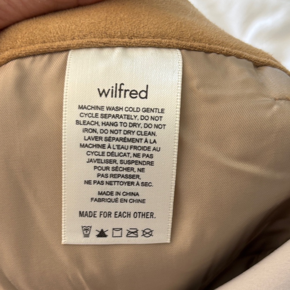 Aritzia Wilfred Camel Faux Suede Straight Leg Pants Size 6 - Picture 11 of 16